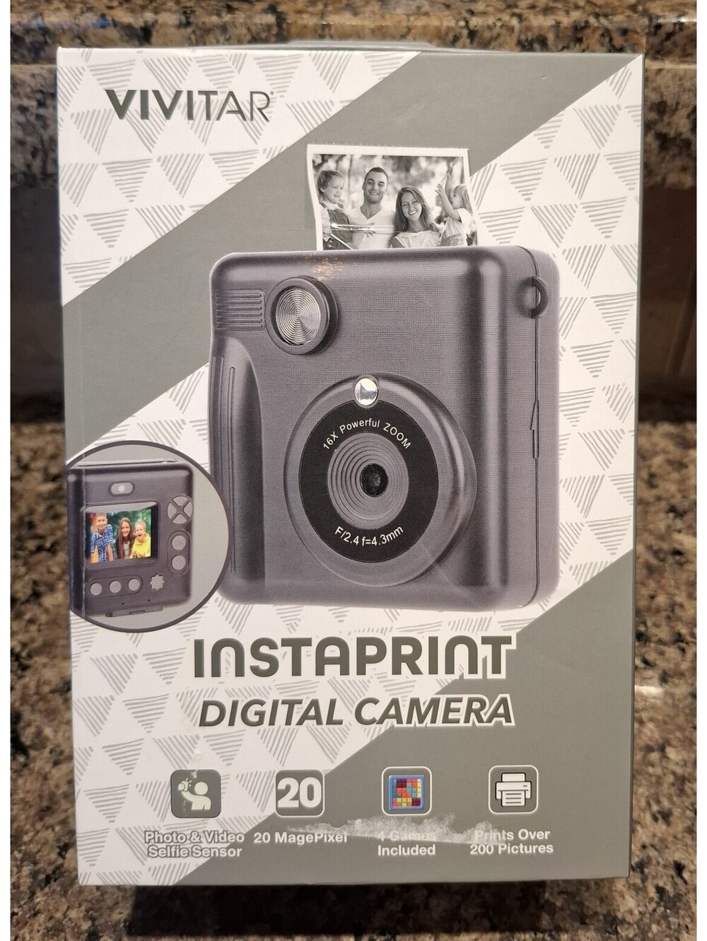 NEW Vivitar Instaprint Gray Digital Camera